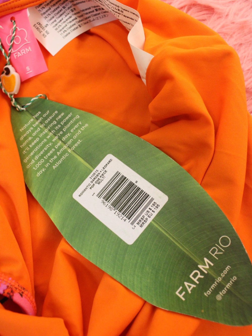 FARM Rio Orange Floral Ruffle One-Piece Swimsuit - Picture 10 of 14